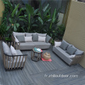 Set de canapé de plein air le plus récent Sofa de jardin en teck Balcon